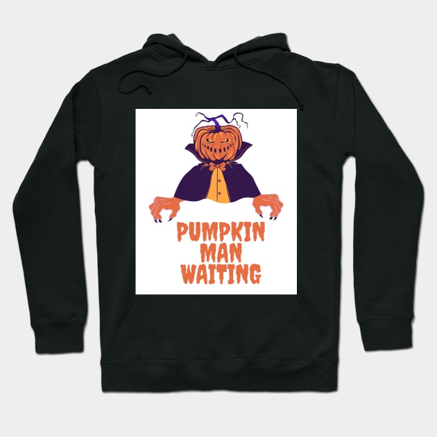 Pumpkin ghost waiting Hoodie by MICRO-X